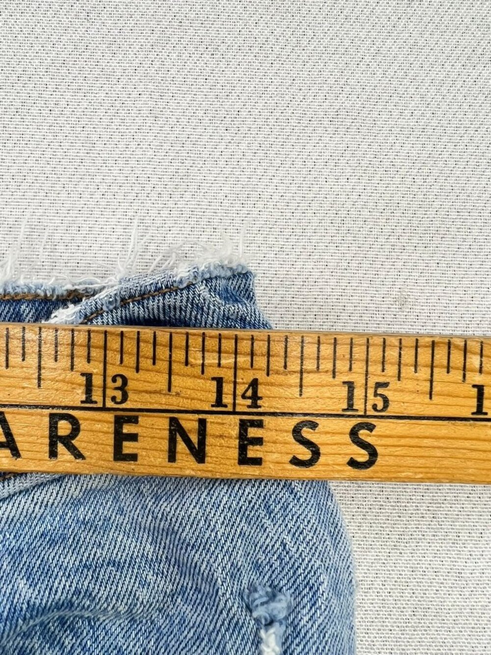 Abercrombie & Fitch Women The Dad High Rise Distressed Jeans Denim Sz 27/4L Blue - Picture 12 of 15
